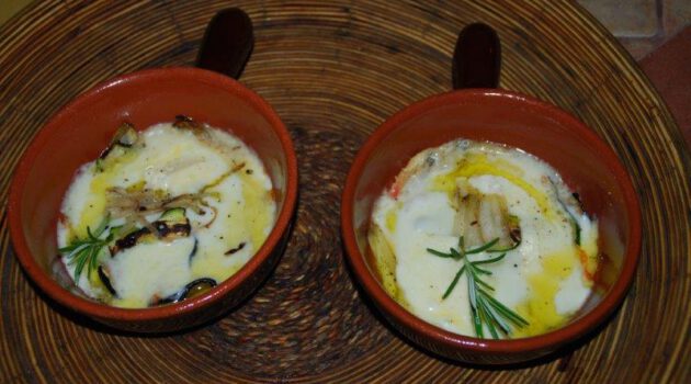 Vorspeise: Auberginen mit Parmesan, im Ofen gebacken