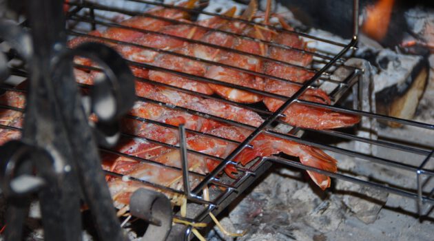 Riesengarnelen auf dem Grill