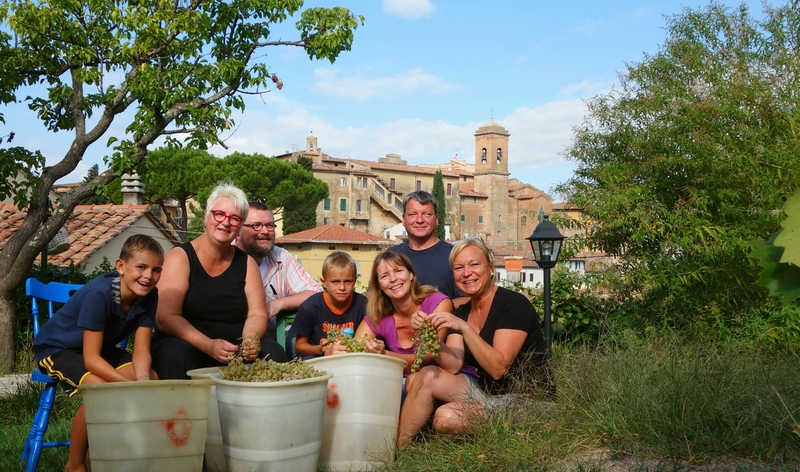 Weinernte Toskana im Ferienhaus Il Nidino