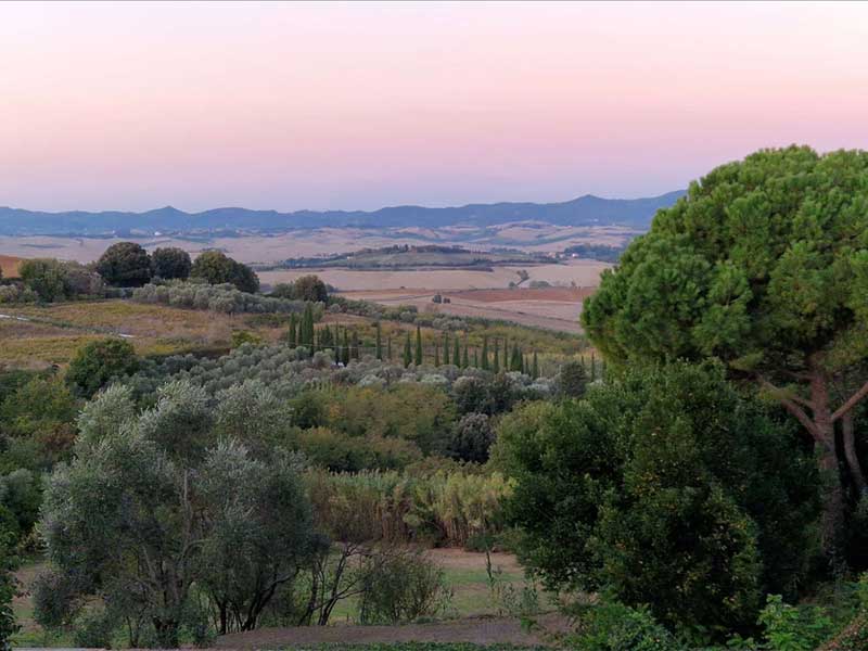 Sonnenaufgang über der Umgebung von Lari Casciana Terme