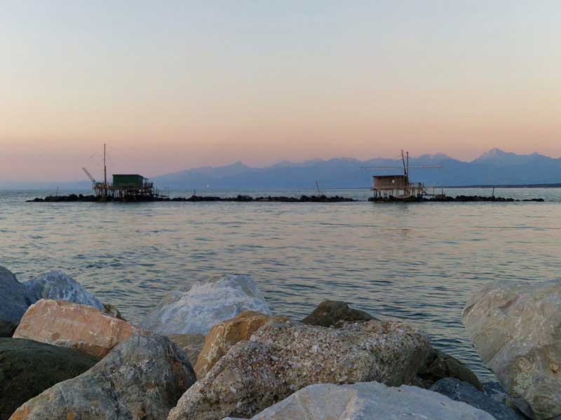 bilance Fischerhütten, Arnomündung in Marina di Pisa