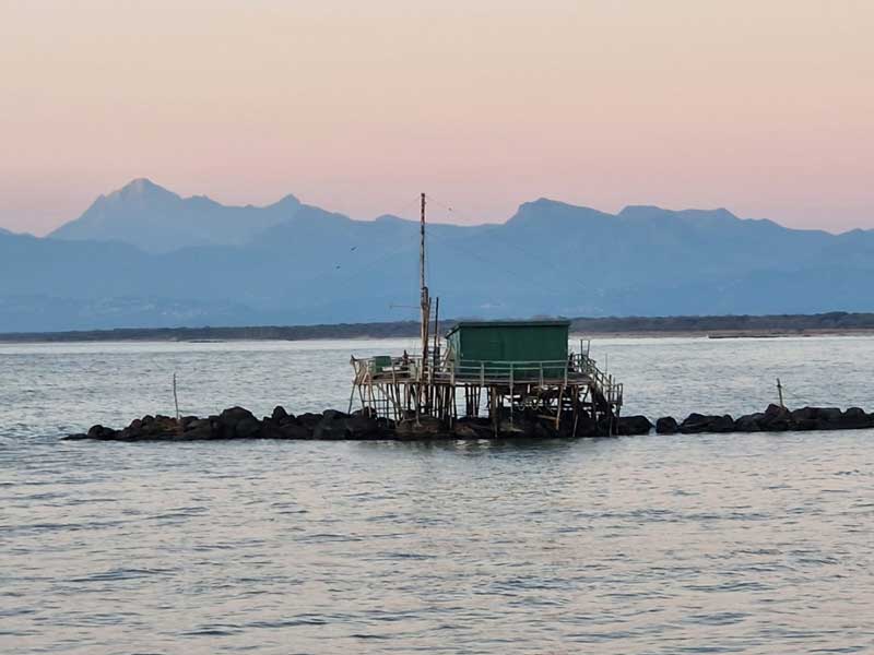Fischerhütte, Arnomündung in Marina di Pisa