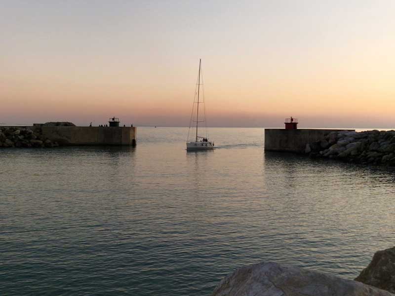 Hafenausfahrt Marina di Pisa